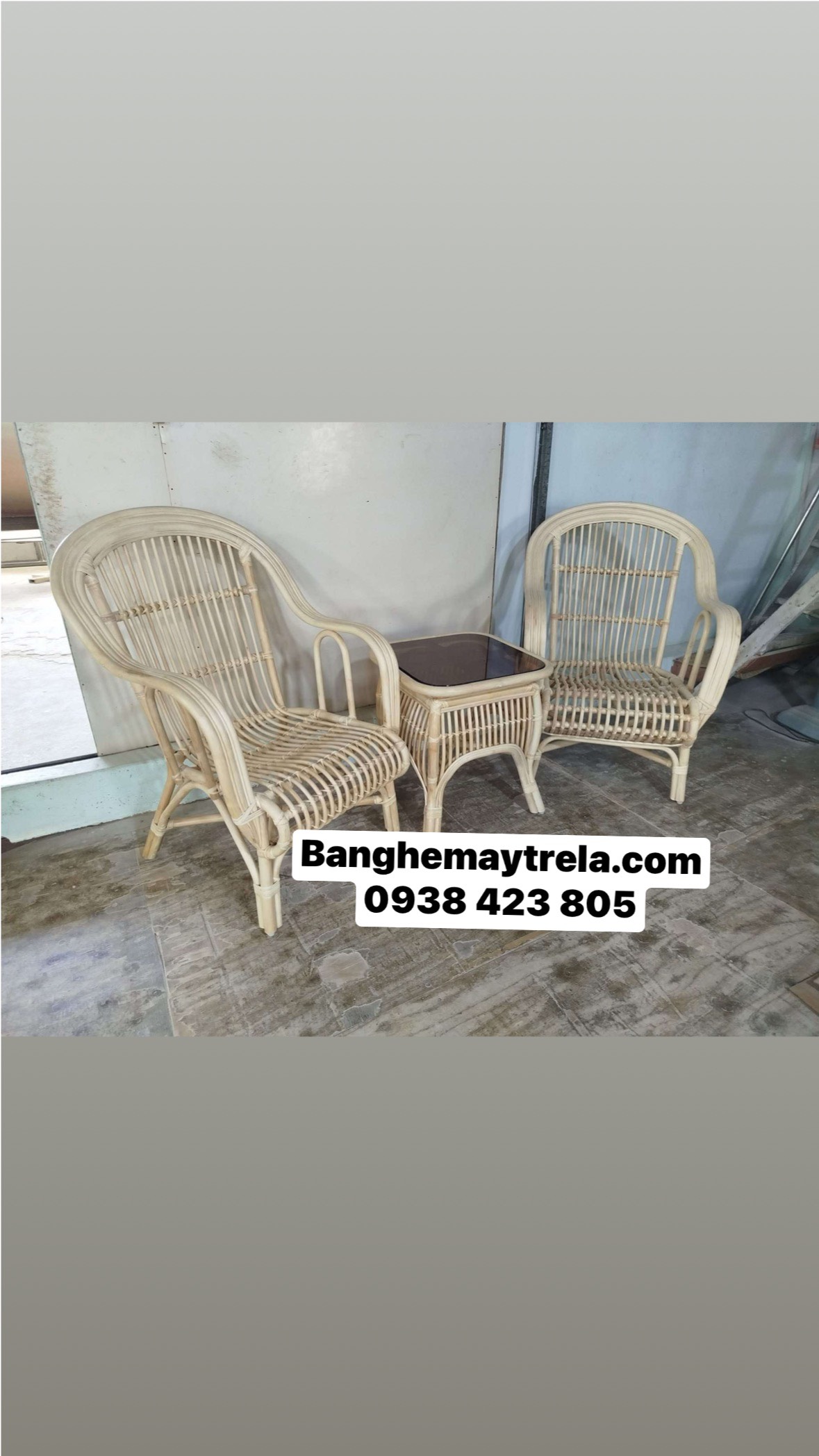 Bàn ghế mây tự nhiên phòng ngủ